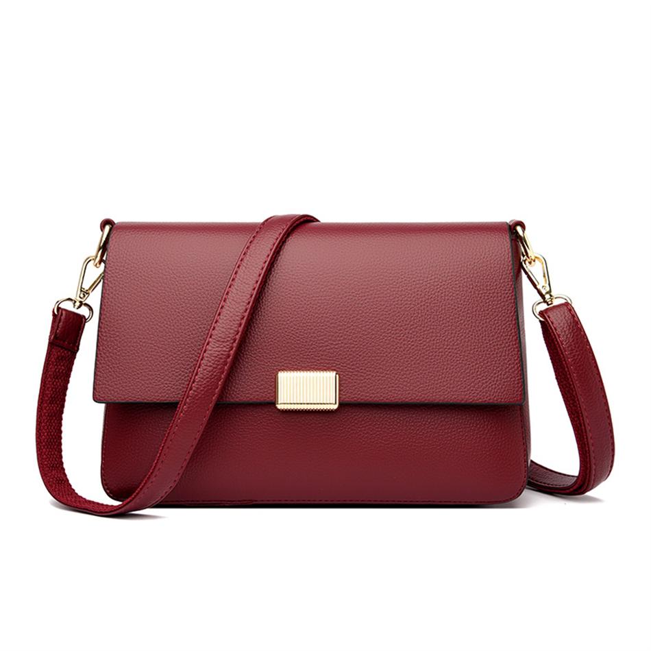 

High Quality Solid Color Purses Shoulder Bags Luxury Pu Leather Women Shoulder Crossbody Bags Designer Ladies Fashion Handbags