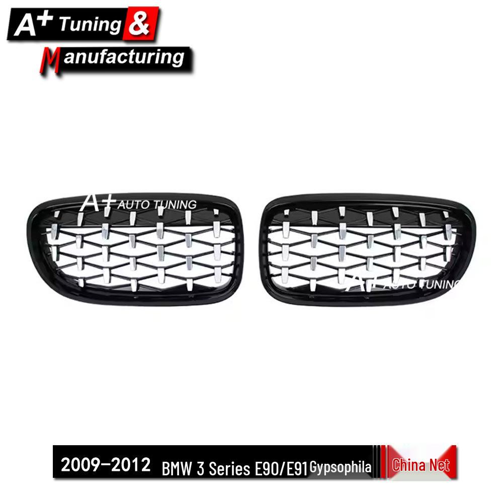 BMW 3 Series E90/E91 2009-2012 Star Style Black Chrome Front Grille