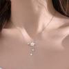 925 Sterling Silver Tassel Shell Cherry Blossom Charm Necklace Earrings Rings For Women Party Jewelry Set Pendientes A020