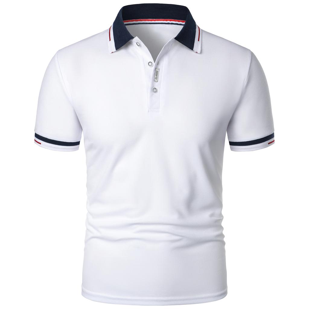 Men's New Polo Shirt T-shirt Summer Men's Short-sleeved Intercolored Lapel