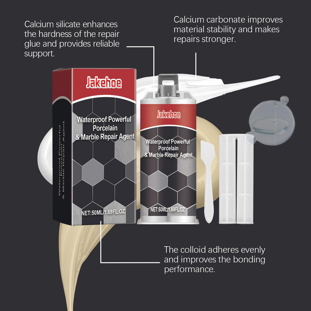 Jakehoe Fliesenreparaturkleber Haushalt Badezimmer Fliesen Bodenfliesenreparatur Marmor AB Reparatur Wasserdichter Kleber