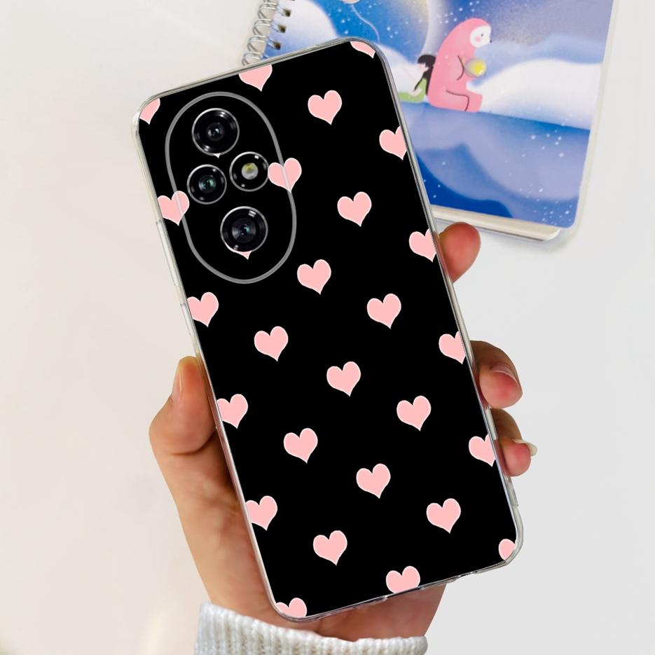 For Honor 200 Pro Case ELP-AN00 Cute Cat Painted Cover Clear Silicone Phone Case For Honor 200 Lite Honor200 Pro Soft TPU Fundas