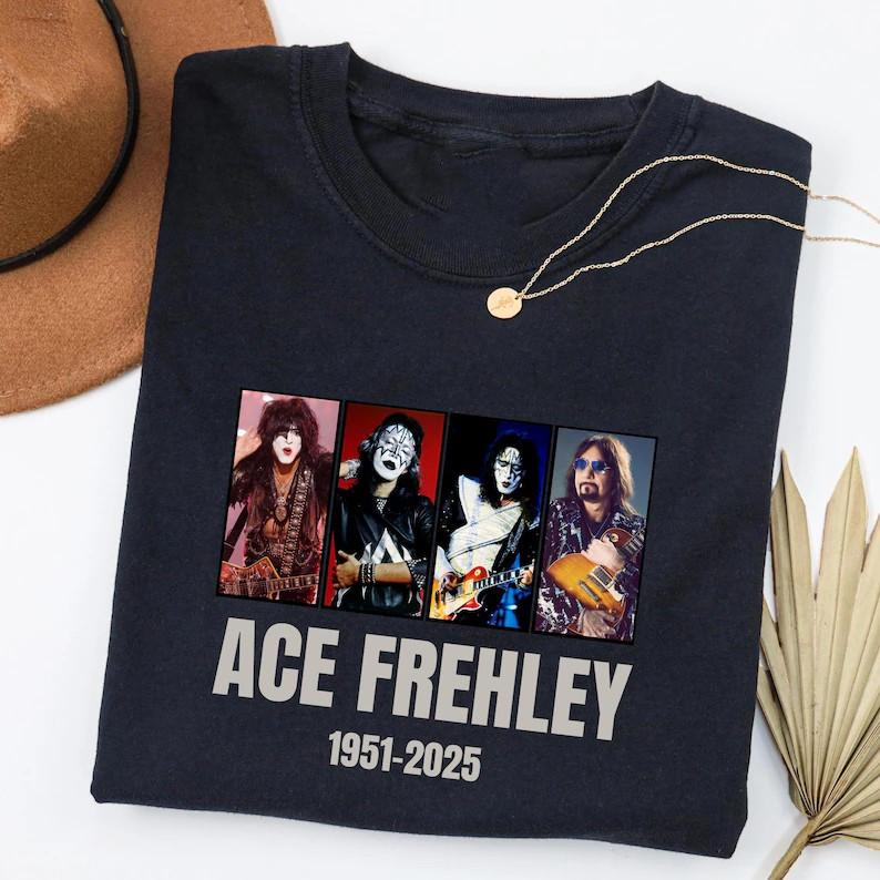 Винтажная футболка 90-х с автографом Эйса Фрили s-5xl Классическая футболка для фанатов унисекс XXL