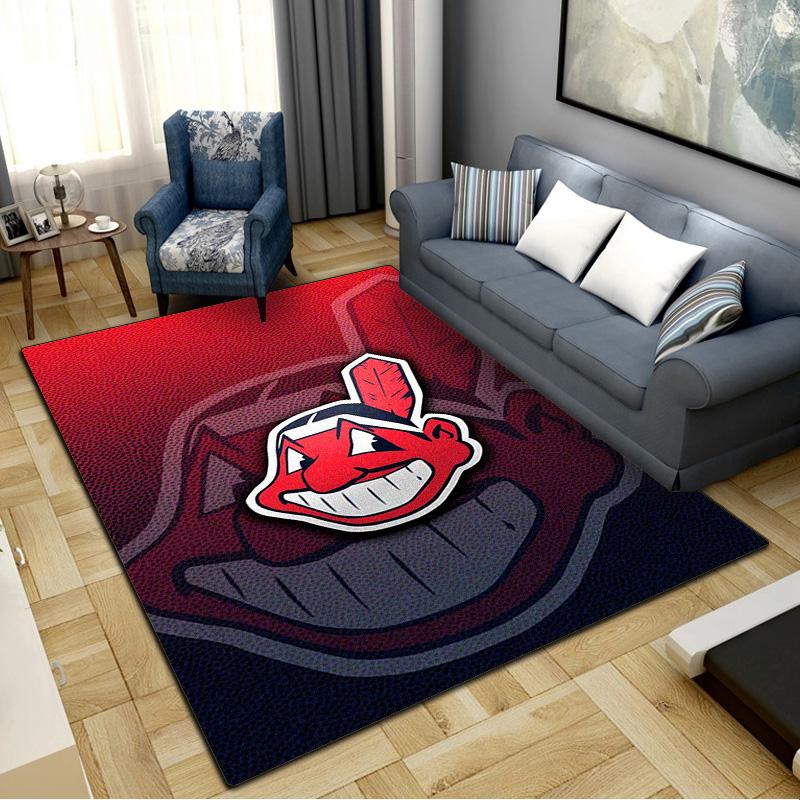 Cleveland Guardians Teppich für Wohnzimmer Schlafzimmer Zuhause Sofadekoration, Kinder Spiel rutschfeste Bodenmatte