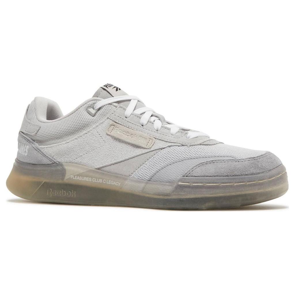 Pleasures x Reebok Club C Legacy Čisto sivé pánske tenisky Čisto-sivá-2 Čisto-sivá-4 Slamená GW2639
