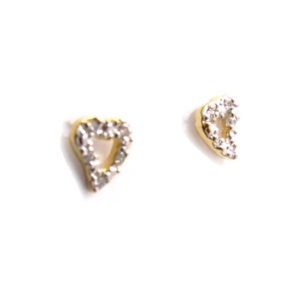 Les Trésors De Lily [J7106] - Two-tone Gold Plated 'Love' Earrings