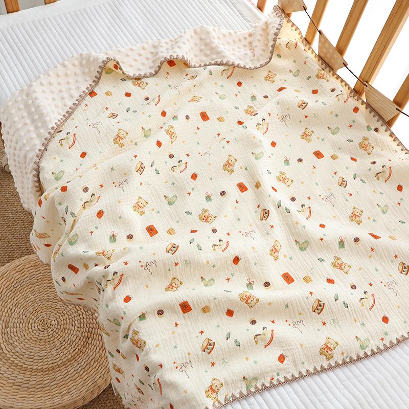 Bean Blanket: Pure Cotton Soft Gauze Baby Towel & Swaddle Quilt for Newborns and Children - Spring/Summer.