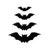 Barevné trojrozměrné halloweenské samolepky s netopýry, dekorační samolepky, party dekorace, samolepky na zeď