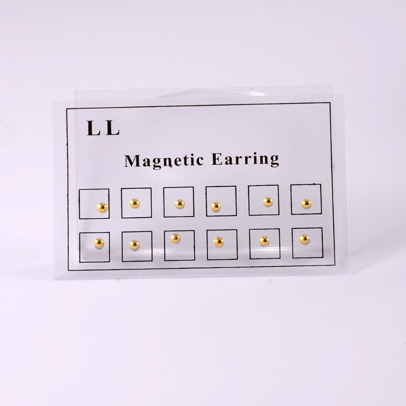 Personalized 12 Pcs Magnetic Stud Earring Ear Bone Nails Fake Cheater Non Pierced Jewelry Nose Ear Lip Stud Magnet DIY