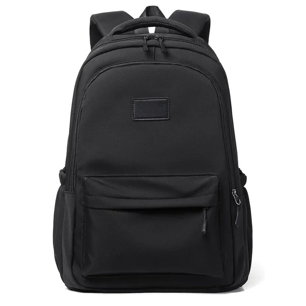 

Solid Color Large Capacity Backpack Large capacity College Backpack Laptop School Bag Outdoor чёрный