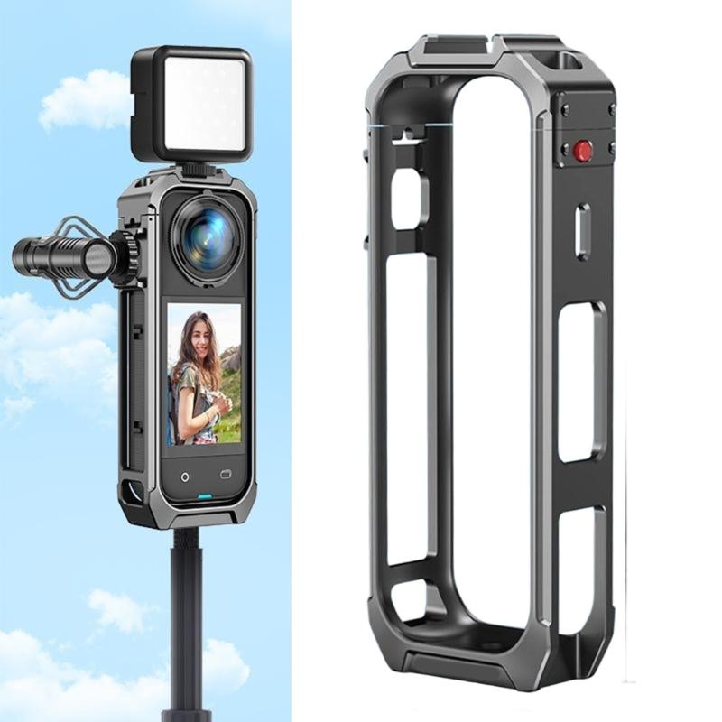 Protective Case Aluminum Housing Frame For 360 X5 Camera Sandblasted Finish Lightweighted