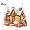 Easy to Hang Xmas Tree Ornaments Christmas Hanging Pendant with Chain, Lightweight Winter Wall Decor, Double-sided Indoor Festive Decorations Acrylic