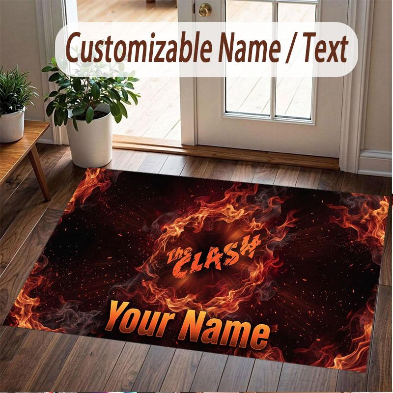 Custom Rug The Cure Pattern Print Name Text Soft Non‑Slip Floor Carpet for Home Indoor Decoration
