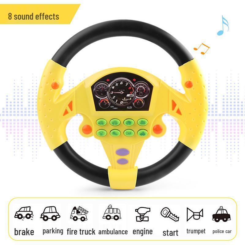 Cross-Border Educational Music Steering Wheel Toy for Little Boys