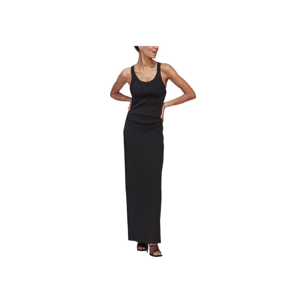 Adidas Originals X Blue Version Tank Dress Solid Color Straight Cut Sleeveless Dress Women Dresses Black HK7231