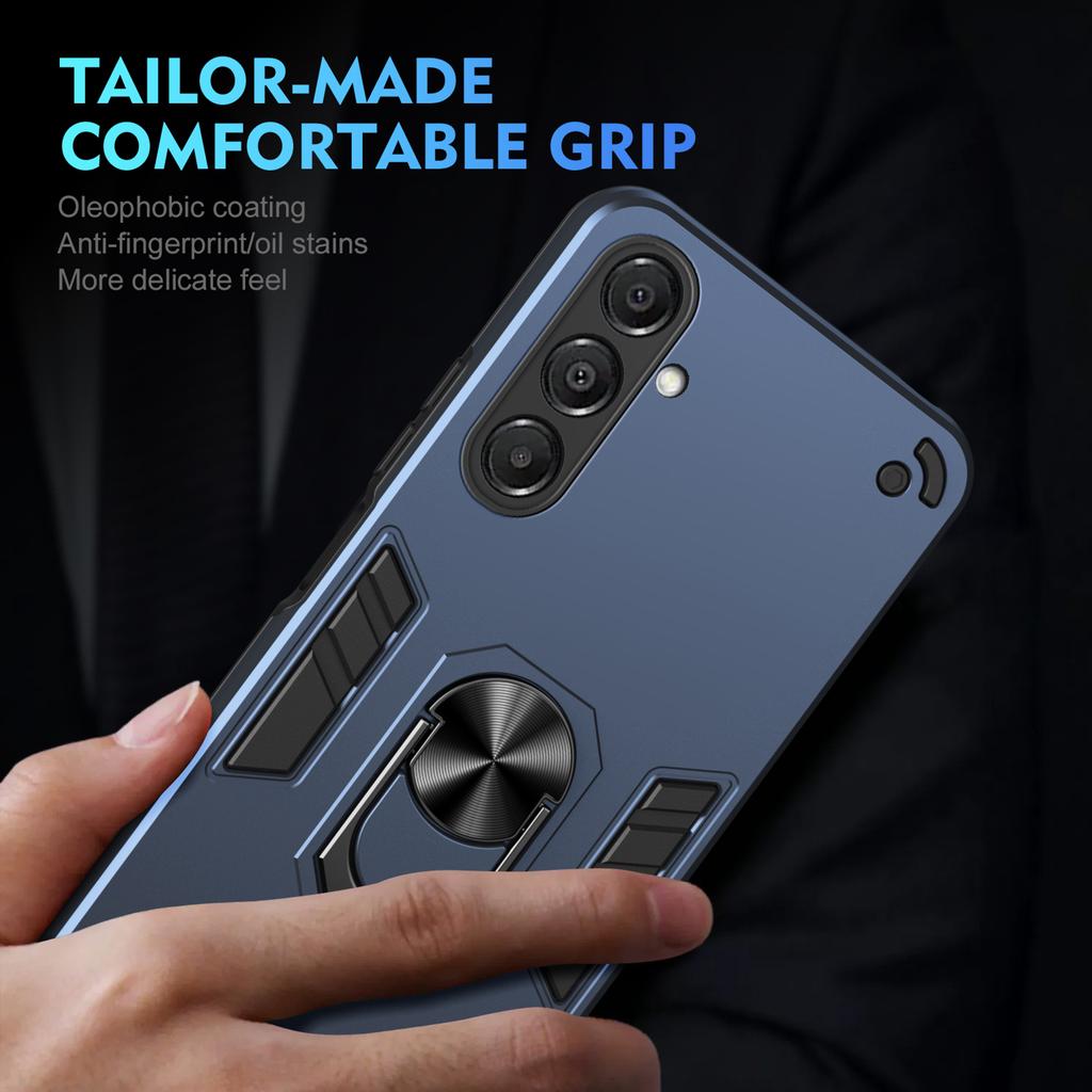 For Samsung Galaxy A17 5G/A17 4G Case PC + TPU Drop Defend Phone Cover with Ring Kickstand