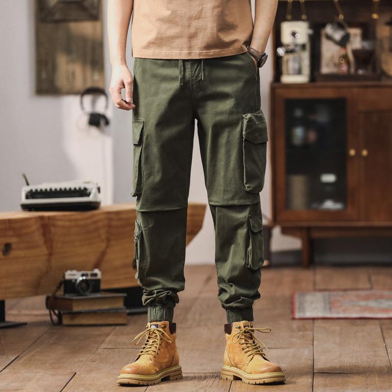 New Overalls Men's Retro Trousers Men's High-end Pants Trendy Men's Leggings