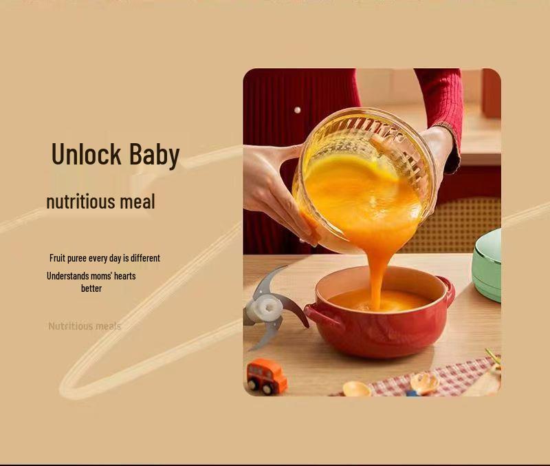 Fleischwolf mit zwei Kammern, Geschmacksneutral, Dickes Glas, Multifunktionaler Lebensmittelverarbeiter für Fleisch und Gemüse.