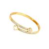 Non-fading Starry Four-leaf Clover Bracelet for Girls, Versatile and Stylish, Full of Diamonds, Stainless Steel Bracelet