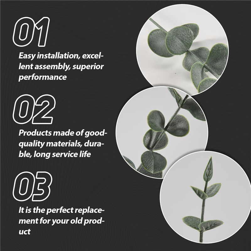 M-Modern-Eucalyptus Stems Artificial Eucalyptus Leaf Stems True Gray Green Touch Leaf Branches