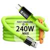 240W Fast Charging Cable for iPhone15 16 17 Android USB Type C Charger Cable Multiple USB Charging Wire Line USB-Type-c Cable