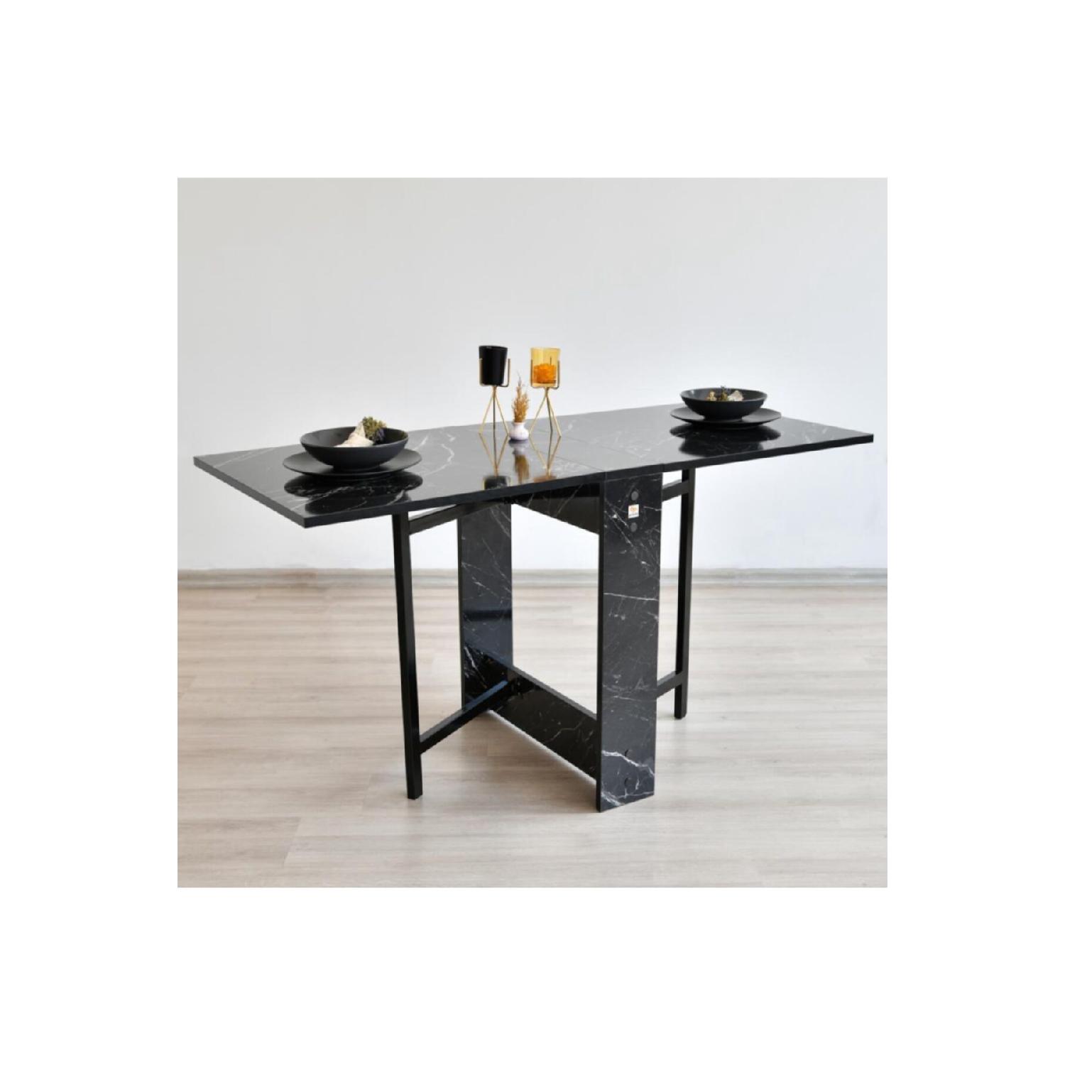 

Складной деревянный стол Butterfly Marble Black