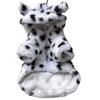 Warm Lining Dog Fur Coat Leopard Print Cat Clothes Comfortable Dog Sweatshirt  Medium Dog Breeds
