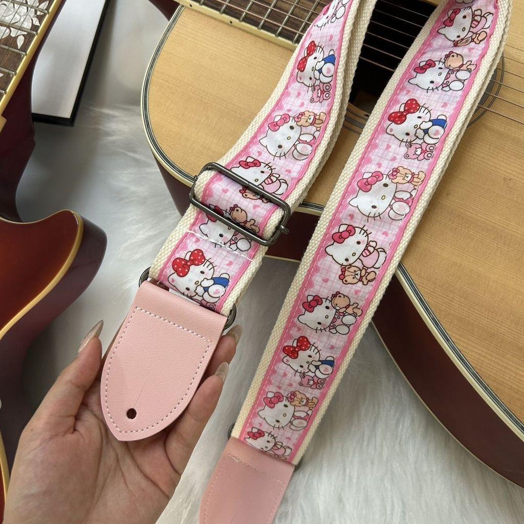 Hello Kitty Guitar Strap With Metal Buckle For Electric Acoustic Bass Ukulele Classical Instruments