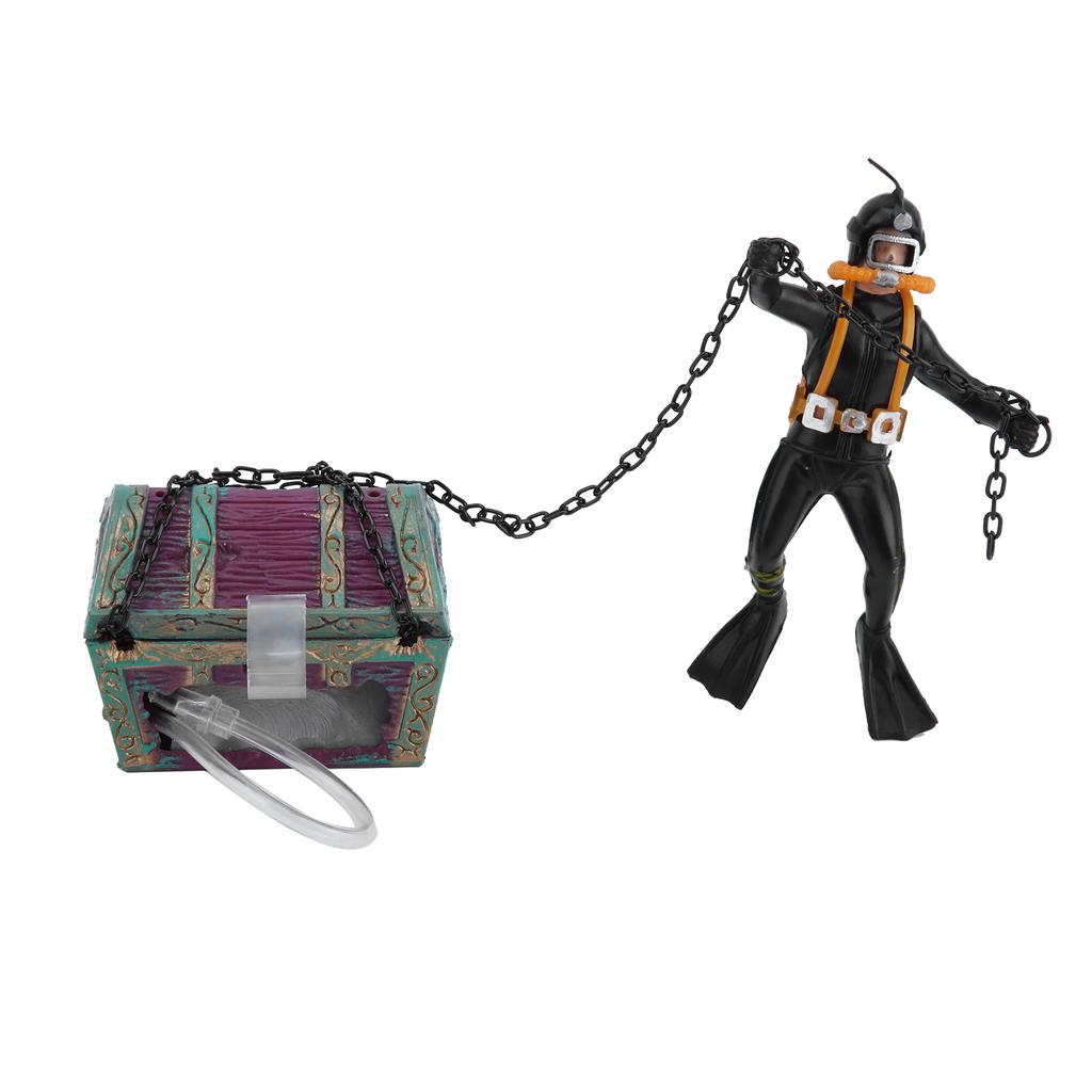 Creative Aquarium Ornament Treasure Hunting Frogman Ornaments Fish Tank Decoration