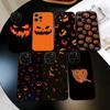 Halloween Pumpkin Head Phone Case For iPhone 17,16,15,14,13,12,11 Plus,Pro Max,XS,Soft Silicone Black Cover