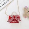 Butterfly Knot Stylish Girls Handbag Pearl Shoulder Bag For Children With Design Cute