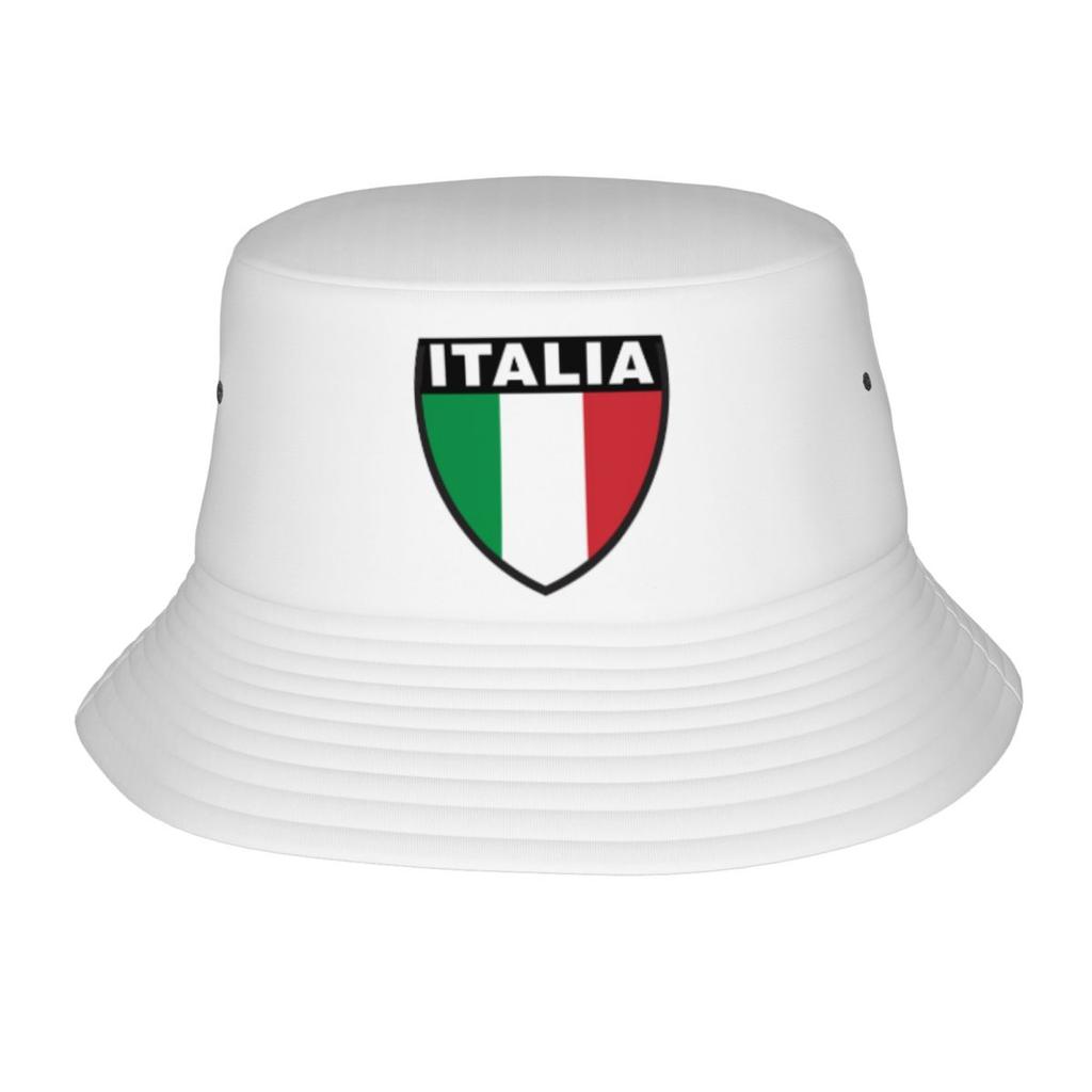 Woman Bucket Hats Italia Vocation Getaway Headwear Foldable Outdoor Sport Fishing Fisherman Hats Italy Italian Flag Bob Hat