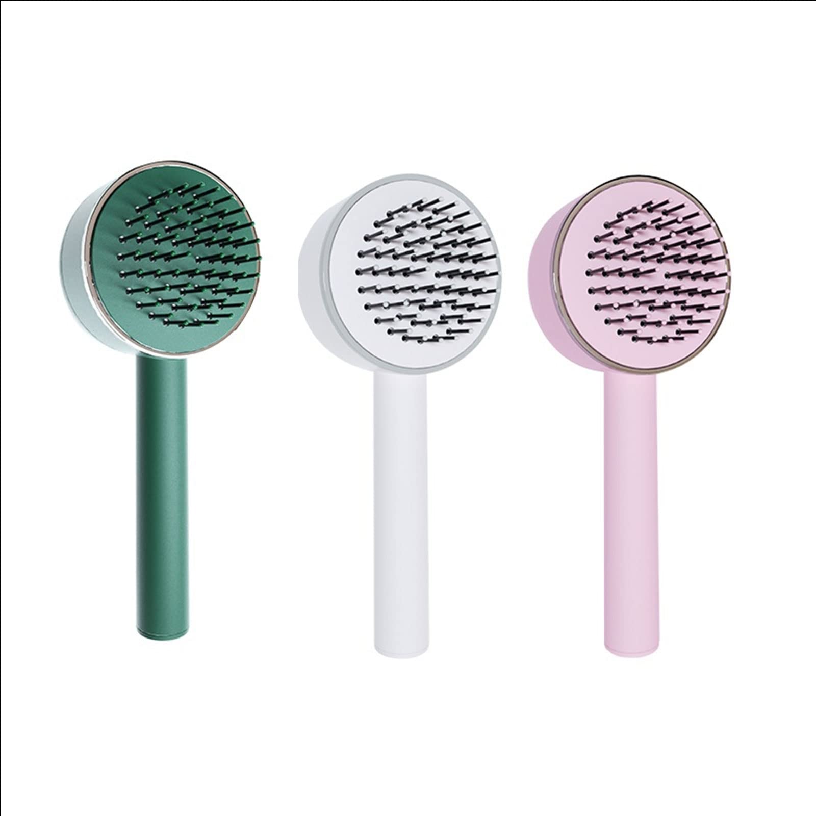 

Easy-to-clean massager brush, detangler, detangler, hair care, soft, improves hair quality, anti-static, cushion brush (white)