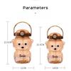 1000/1400ml Cute Bear Water Bottle Portable Large Capacity Water Cup Sport Drinking Mug With Straw