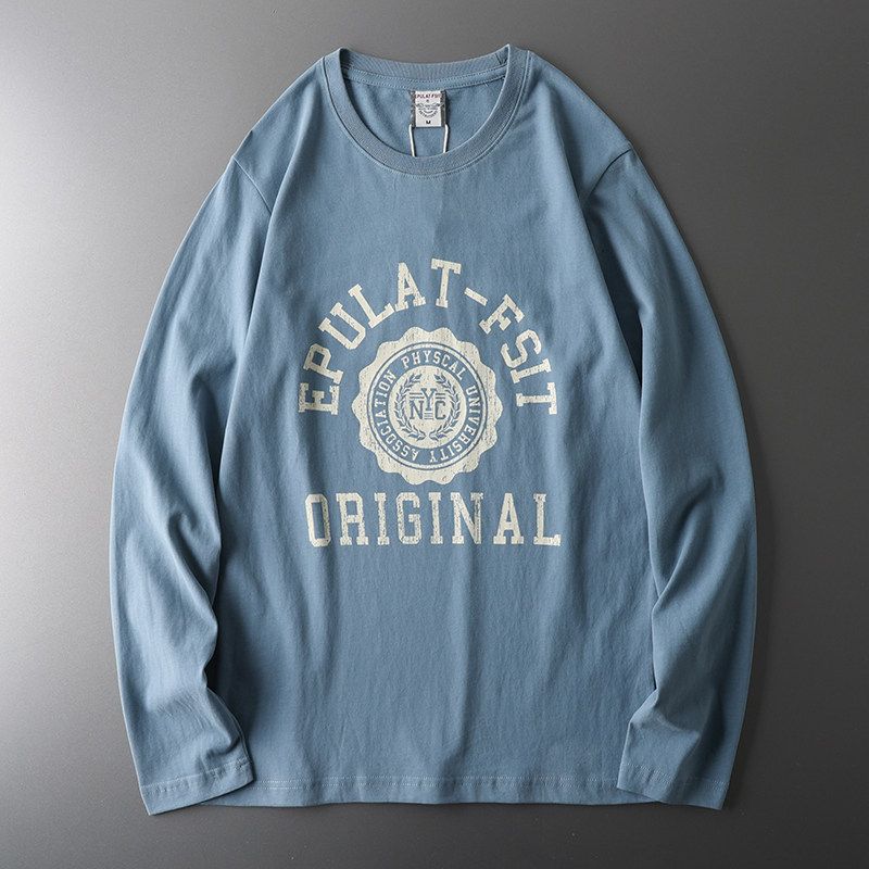 Retro Long-Sleeved 100% Cotton Coat Export T-shirts