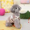Soft Cotton Puppy Clothes Four Legs Cat Costume Cute Striped Dog Jumpsuit  Pet Supplies