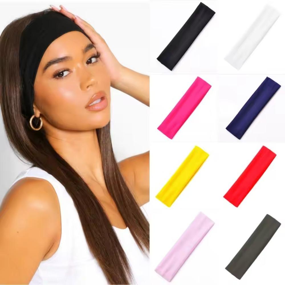 Men Women Solid Elastic Hair Bands Yoga Headband Simple Adjustable Men Running Absorb Sweat Elastic Hair Bands Hair Accessories 3