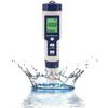 PH-metru electronic 5-în-1, Măsoară pH-ul & TDS & EC Salinitatea & Temperatura Tester de calitate a apei