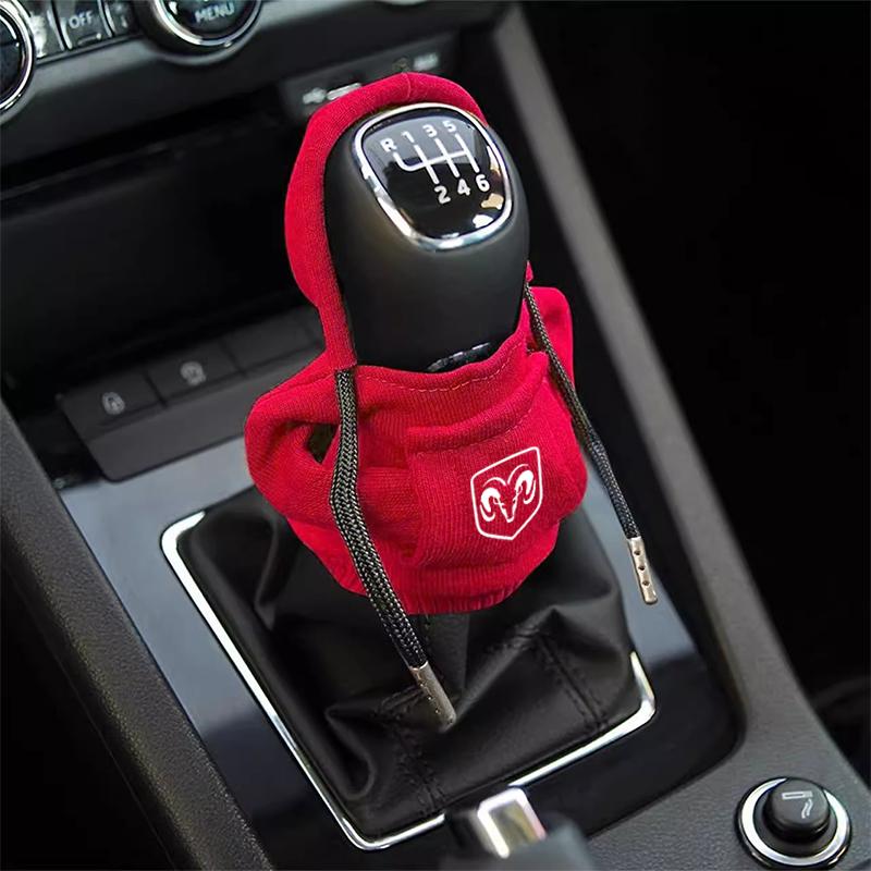 1Pcs Car Gear Shift Knob Cover Manual Handle Gear Sweatshirt Change Lever Cover for Dodge Journey Caliber Challenger Charger Ram 1500 Stratus Dakota