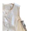 Women's 2026 Summer Ruffled Pearl Satin Sleeveless Top - French Chic, Age-Reducing Style