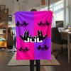 1PC JuL C'est Pas Des Lol Print Flannel Blanket, High quality All Seasons, Home Decor, Warmth and Comfort, Perfect for Christmas Gifts