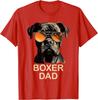 T-shirt Grafica Boxer Papà Cane con Occhiali da Sole Regalo Divertente per Proprietario di Boxer