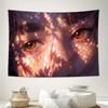 Cosmic Eyes Girl Face Galaxy Art Wall Tapestry Machine Washable All Season Decor Art Print Fantasy Dream Design Home  Nontoxic