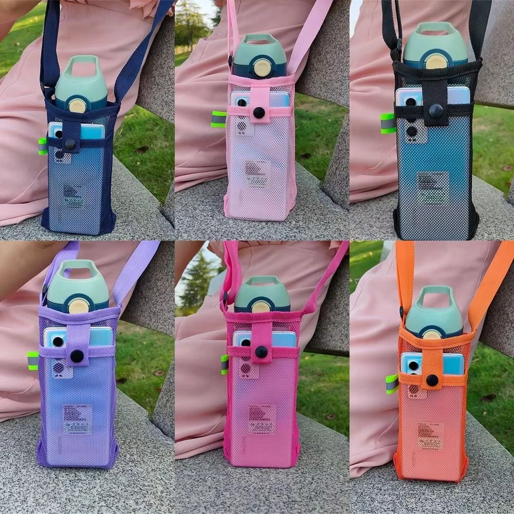 with Strap Mobile Phone Bag Portable Cup Sleeve Pouch Sport Water Bottle Cover  For Camping