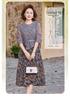2026 Elegant Floral Two-Piece Spring Dress for Middle-Aged Women - Age-Defying Style