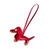 Dachshund Pendant Leather Bag Charm - Cute Cartoon Ornament