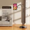 Universal Mobile Device Floor Stand with Telescopic Arm for Binge-Watching and Live Streaming