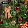 60x Christmas Balls Ornaments Xmas Decoration DIY Projects Hanging Baubles for