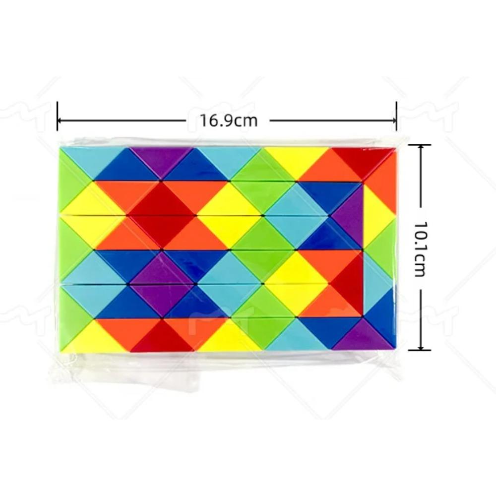 Colored Magic Cube Toys Magic Rule Snake Multi-color Puzzle Fidget Toys Decompression Transformable Cubes Educational Toys