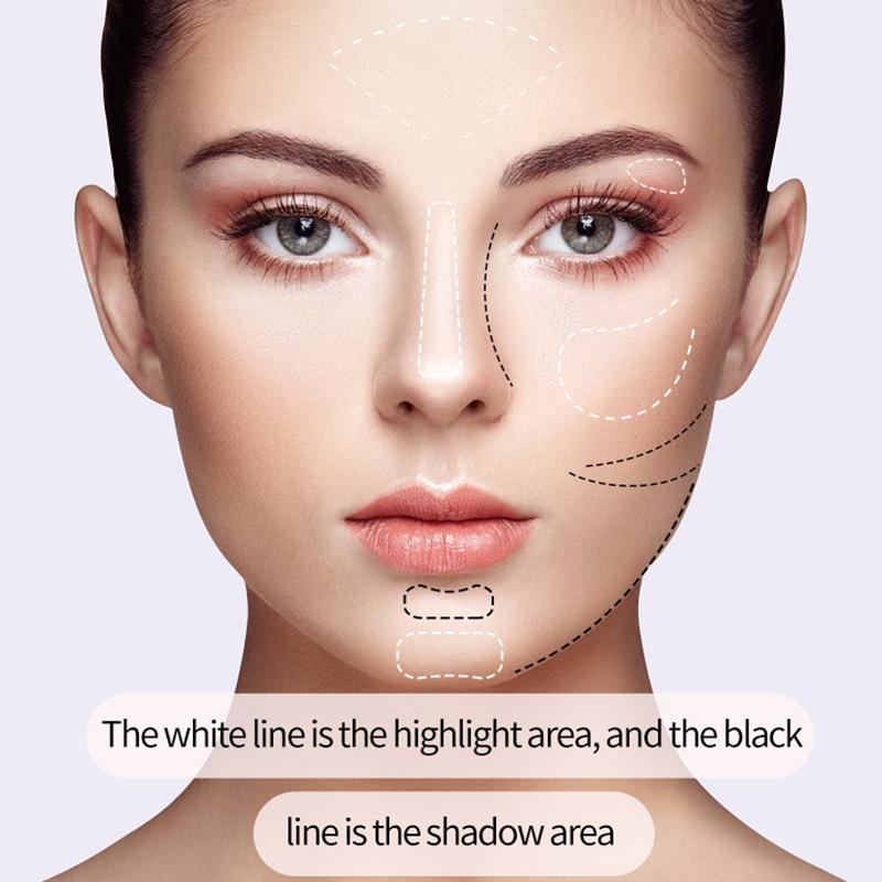 Color Makeup Double Head Concealer Stick Three-dimensional Trim Brightening Face Highlight Concealer Pen Color Trim Stick